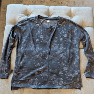 Old Navy Active Charcoal Tie-Dye Long Sleeve Tee